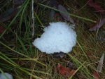 The first bit of snow we've seen!